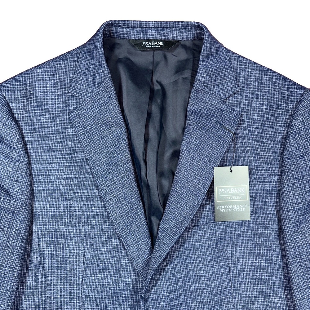 JOS A BANK Men's travelers Slim fit blazer jacket sport coat wool 38L MSRP $598